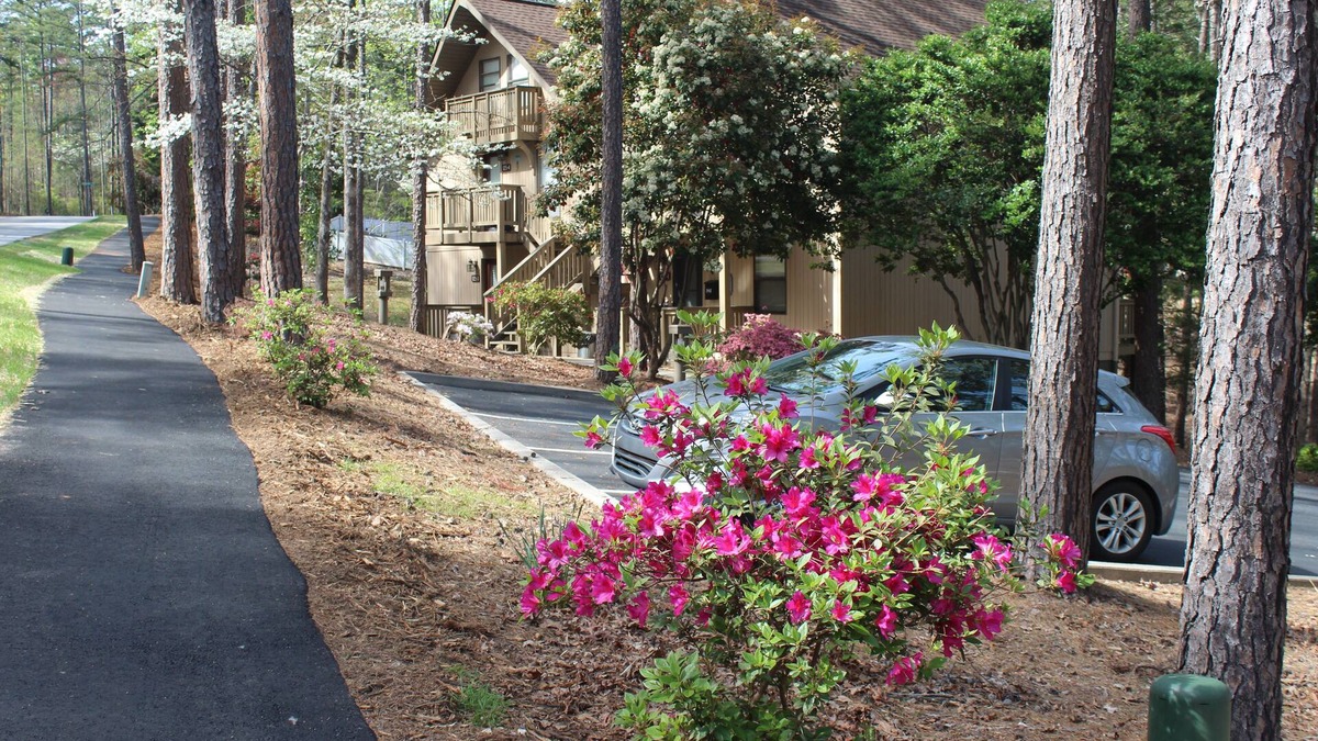 Salem Condo | Closest to pool - and free use of our canoe!