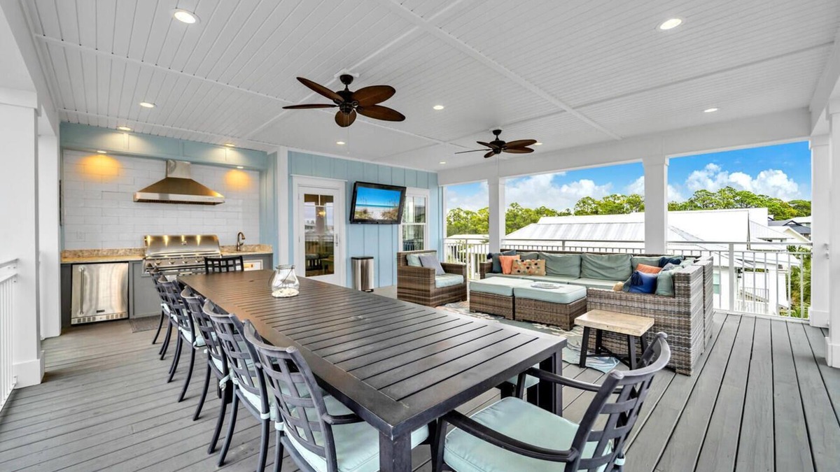 Seacrest Beach House | Cloud Nine Seacrest Beach - Walk to Rosemary & Alys! Outdoor living on 5 porches