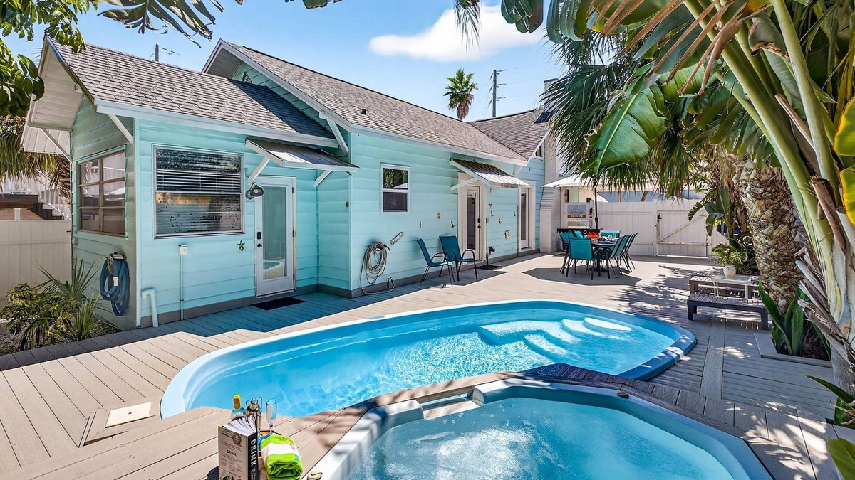 Clearwater Beach House | Coastal Beach Retreat – Steps from the Sand with Private Pool & Spa
