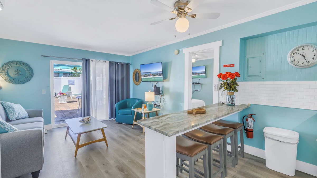Whitney Beach Apartment | Coastal Getaway Retreat –Steps to the Beach! 1BR/1BA. Sleeps 2. In 4-Plex. Pool