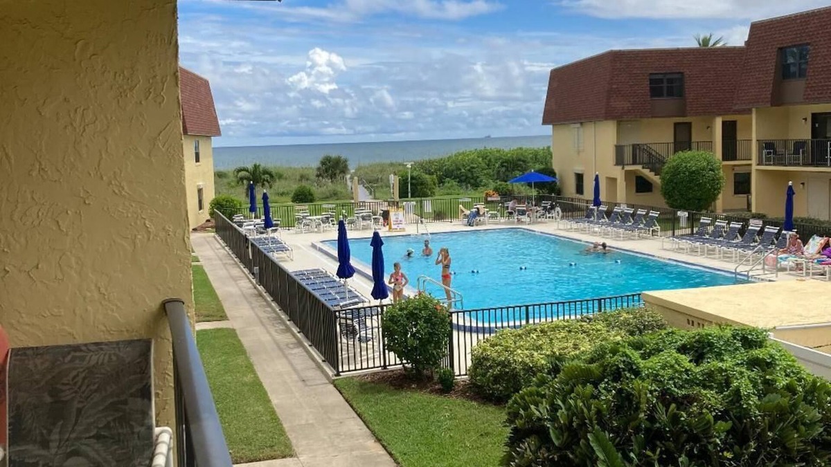 Avon By The Sea Condo | Cocoa Beach Club 223 ocean front property, direct beach access large heated pool