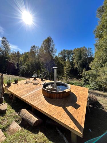 Araucania Region House | Colico Lodge - tinaja -terraza
