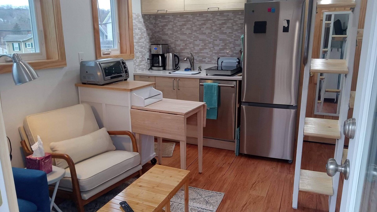 Ansonia Apartment | Comfortable, cozy tiny home in walkable city close to amenities w/sleep loft