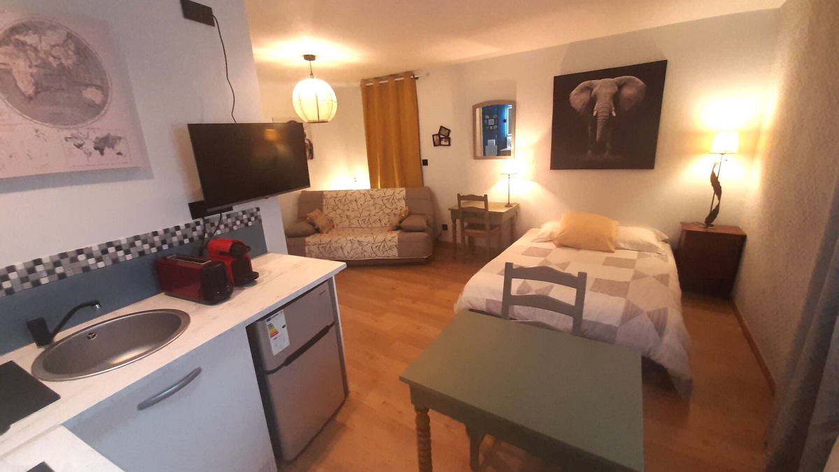 Villedieu-sur-Indre Apartment | Comfortable studio close to the golf course and in the heart of Villedieu sur Indre.