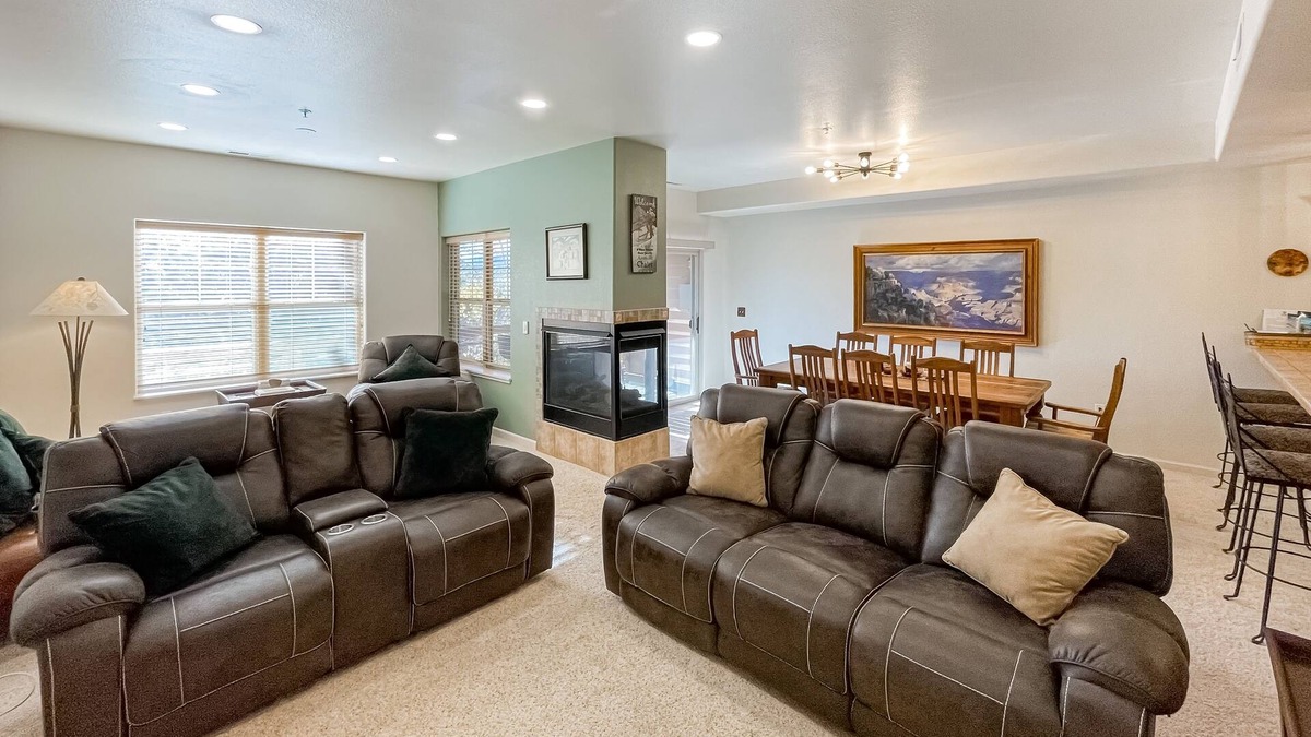 Fraser Condo | Comfortable mountain view condo with gas fireplace, W/D, & patio