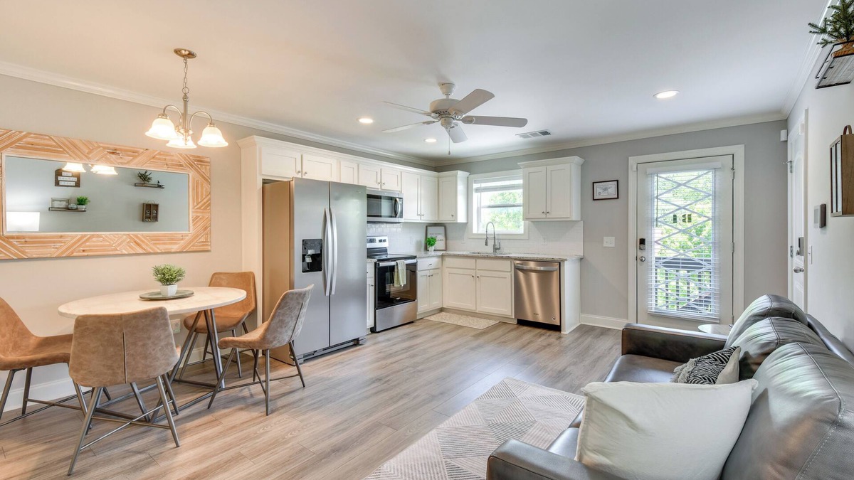 Helen Condo | Condo Steps to Bavarian Village & River in Helen