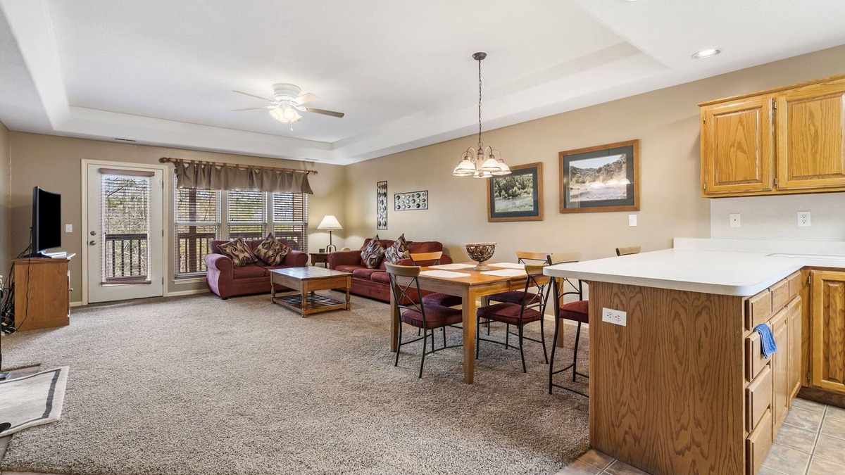 Branson West Condo | Condo & Suite with Lock-off Connection in Serene, Gated Community