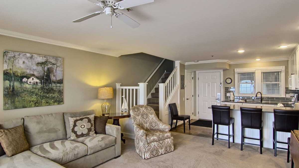 Boyne City Condo | Condo with Lake Charlevoix Views | Private Beach Access | Gas Log Fireplace
