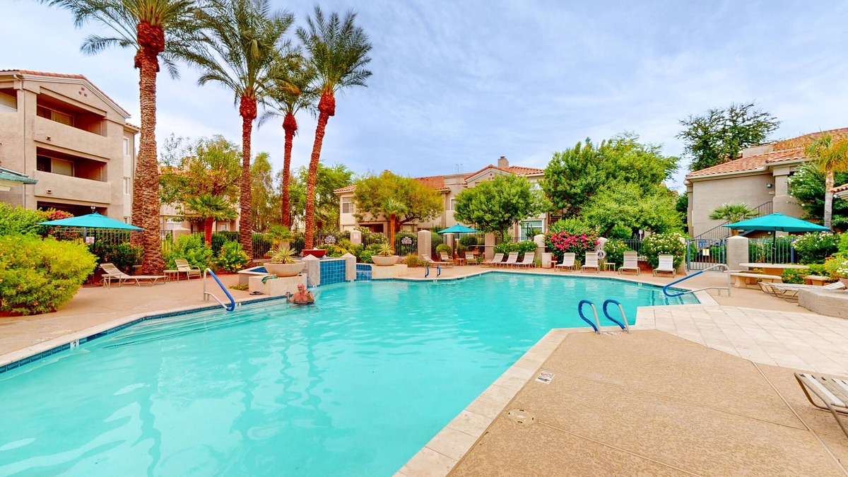 Portofino Condo | Condo with on-site pool, clubhouse, movie theater, & pedestrian paths