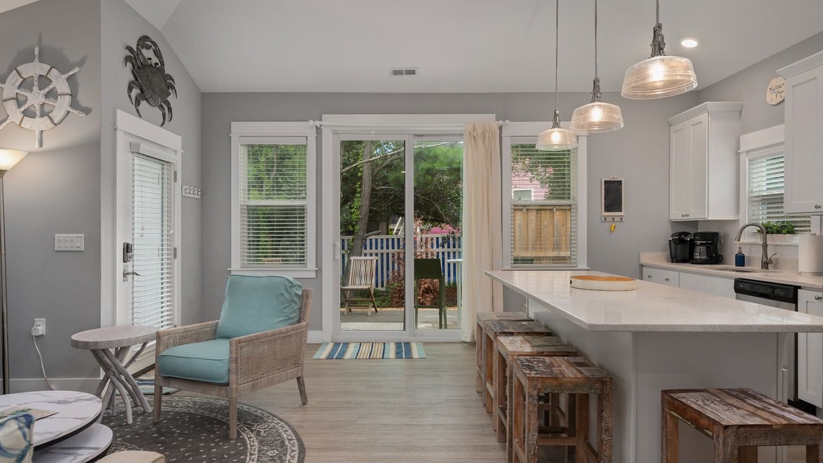 Whalehead Beach House | Condo with Private Hot Tub! Dogs ok! Short walk to beach, comm. Pool
