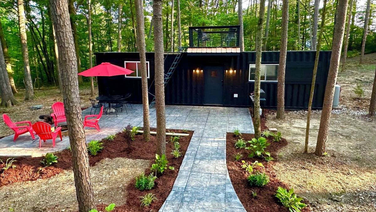 French Lick Villa | Container Home with Rooftop Deck, Amazing Views, Full Kitchen and Bath, Wi-Fi