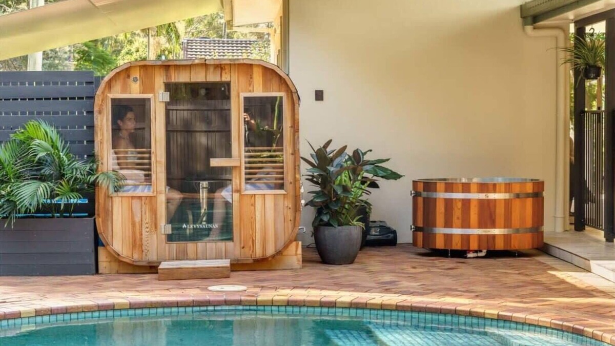 Coolum Beach House | Coolum Family Hideaway with Pool, Sauna + Ice bath