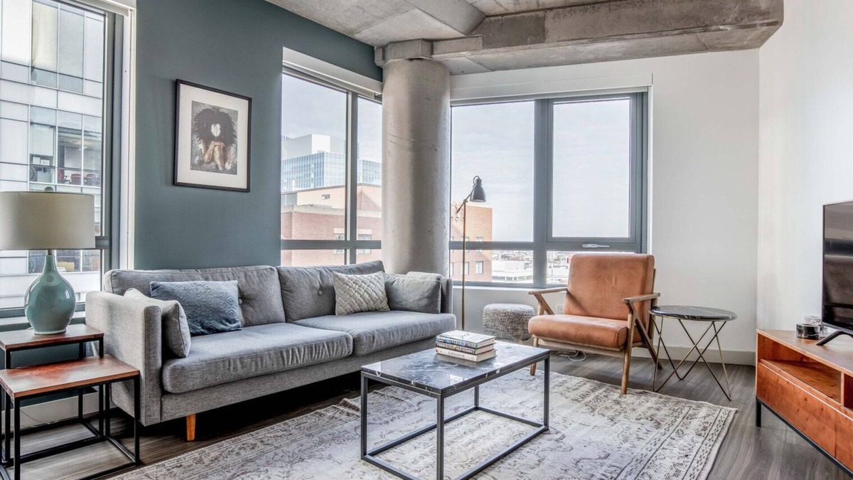 MIT Apartment | Corner Kendall Sq 1BR w/Office Nook, Gym near MIT by Blueground