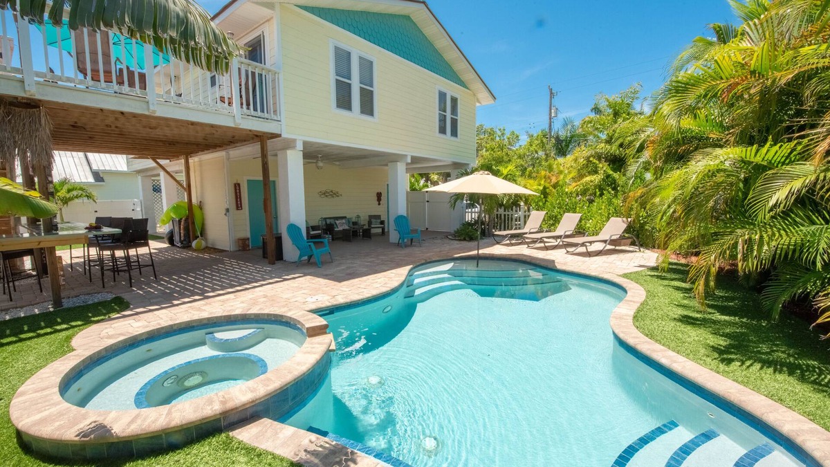 Cortez House | Cortez Village Home with Private Pool and Spa! Near Beach - Lobster Key