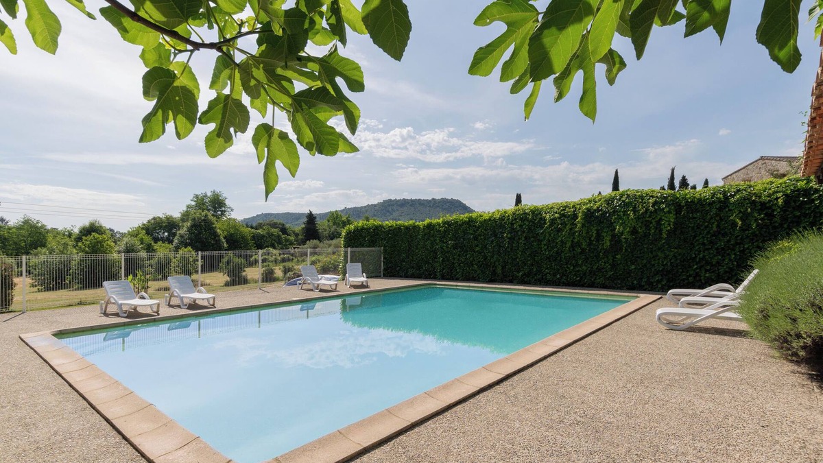 Chambonas House | Cottage 'Les Sources Gîte Calabert' with Shared Pool, Private Terrace and Air Conditioning
