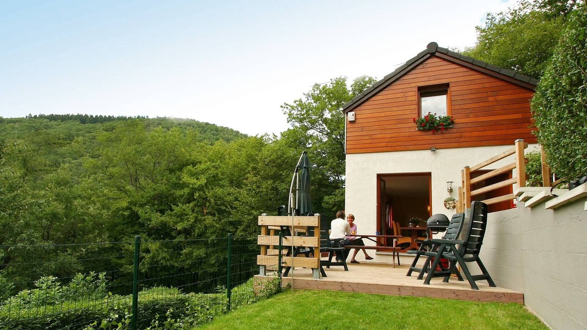 Aywaille House | Cottage with a terrace and a view of the valley.