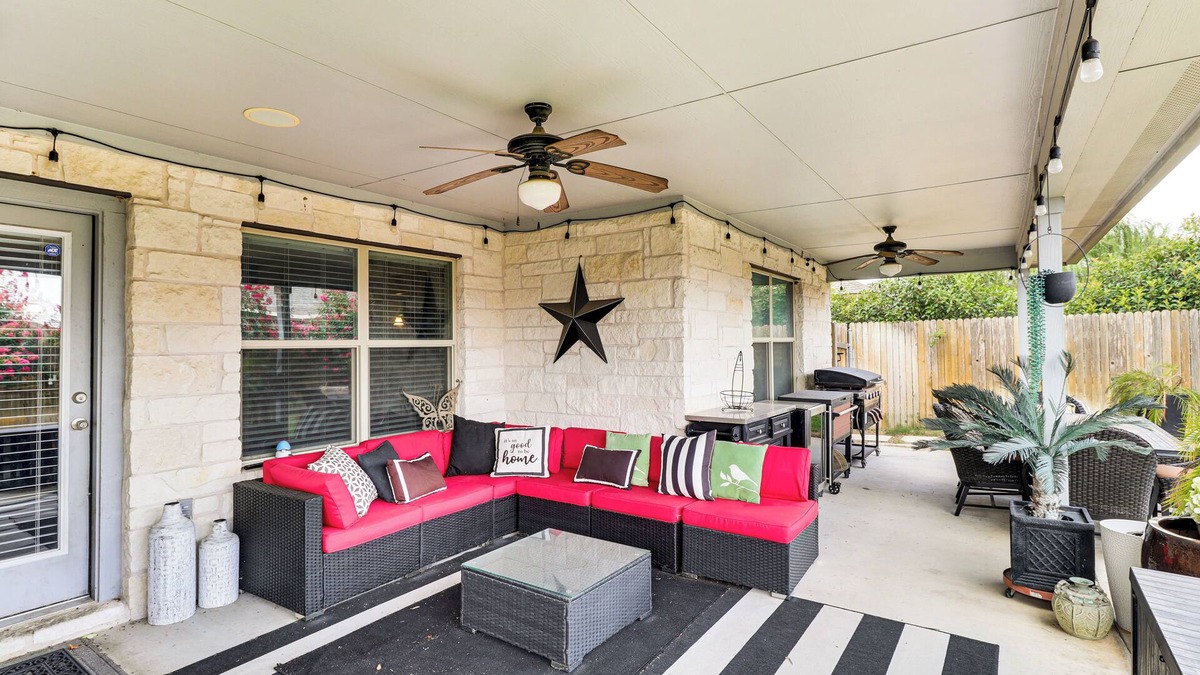 Leander House | Covered Patio + Yard: Spacious Leander Home!