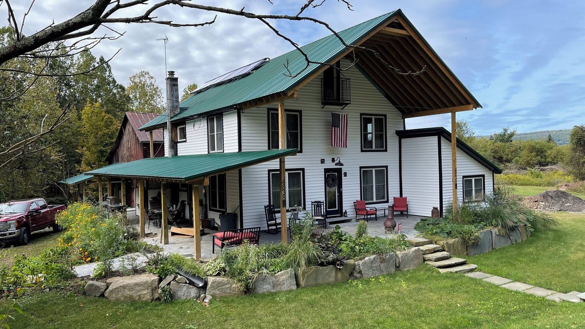 Mount Upton Apartment | Cozy 2 bed 2 bath apt. with porch, peaceful Riverfront in the NW Catskill area