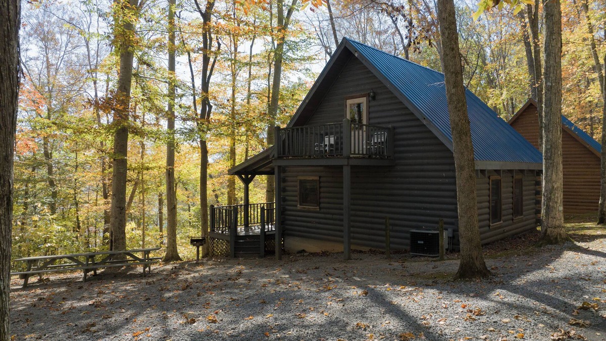 Jamestown Cabin | Cozy 3 Bed Log Cabin at Jamestown Marina, Tucked Away in a Wooded Area #301