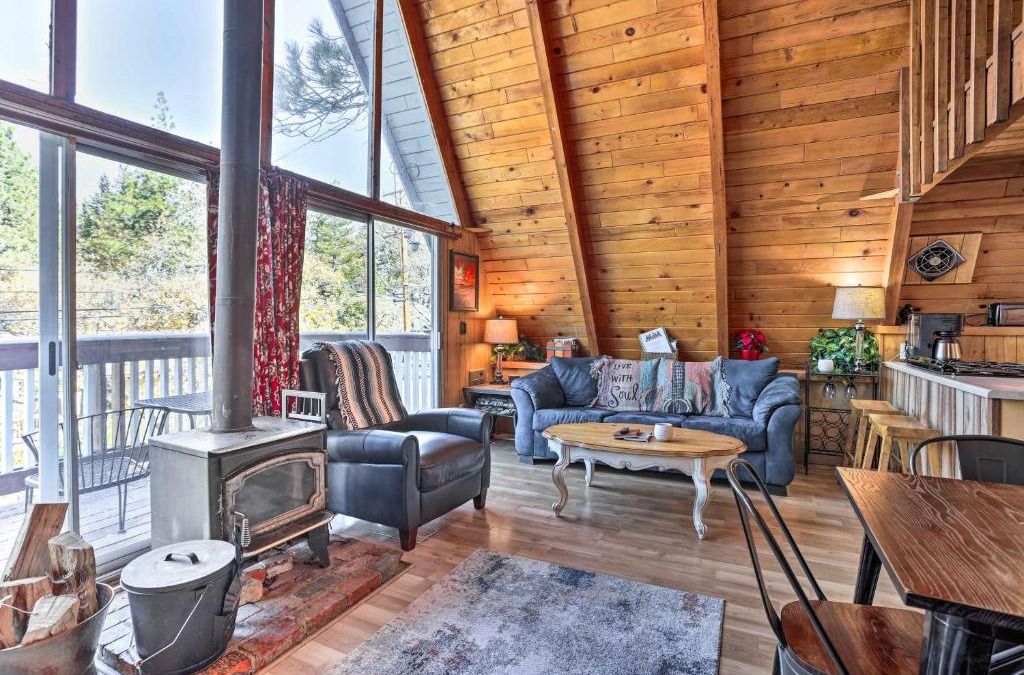 Arrowbear Lake House | Cozy A-Frame with Hot Tub Near Arrowbear Lake!