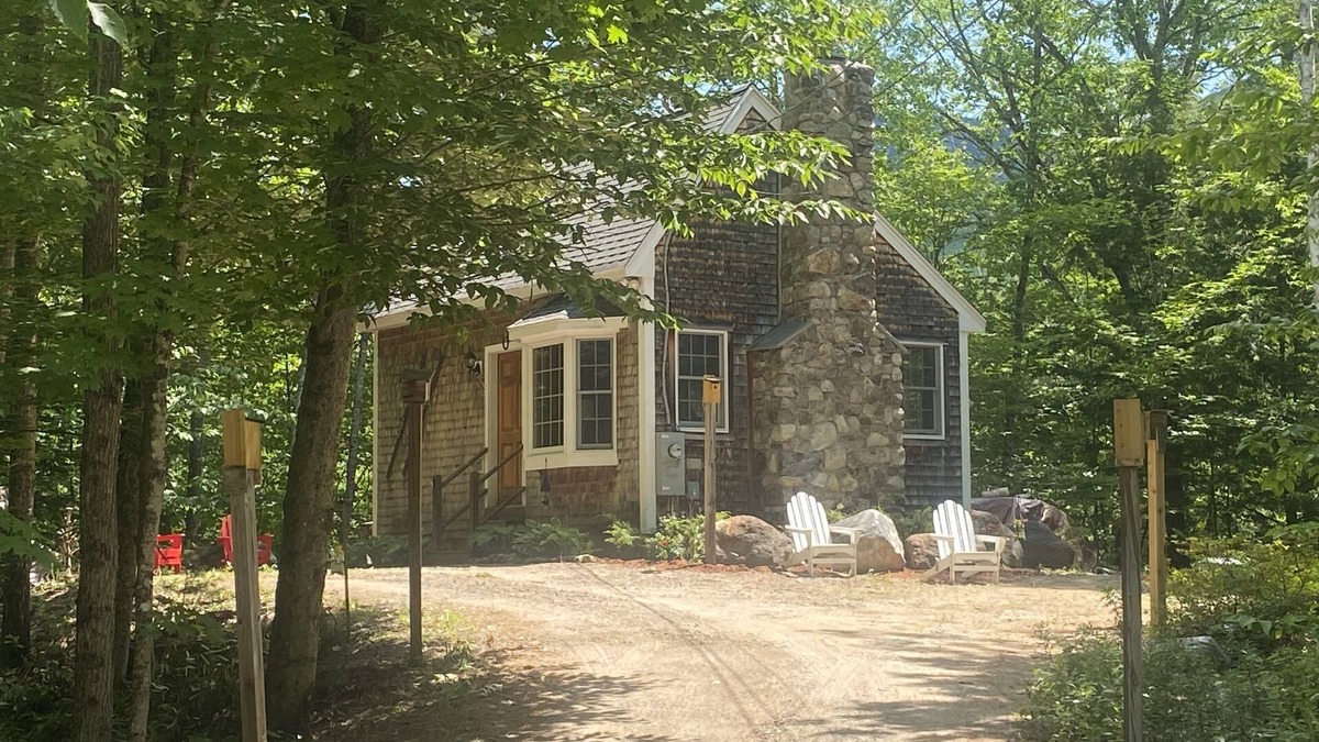 Intervale Cabin | Cozy and Private Cabin on Almost 2 Acres w/Stone Fireplace in White Mountains