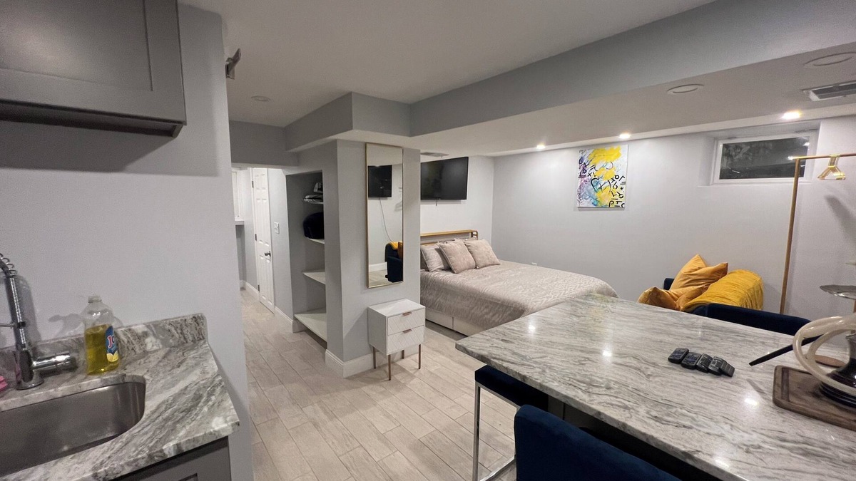 Mattapan Apartment | Cozy basement/studio apartment with kitchenette and bathroom!