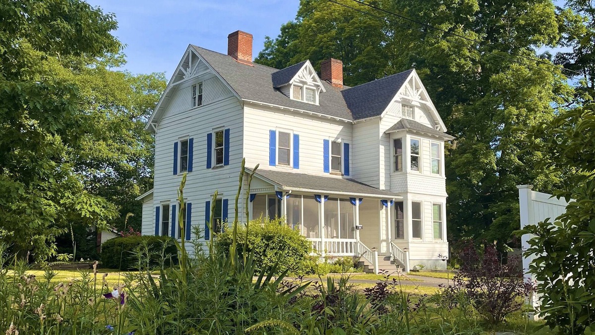 Saugerties South House | Cozy Bedroom With Fireplace