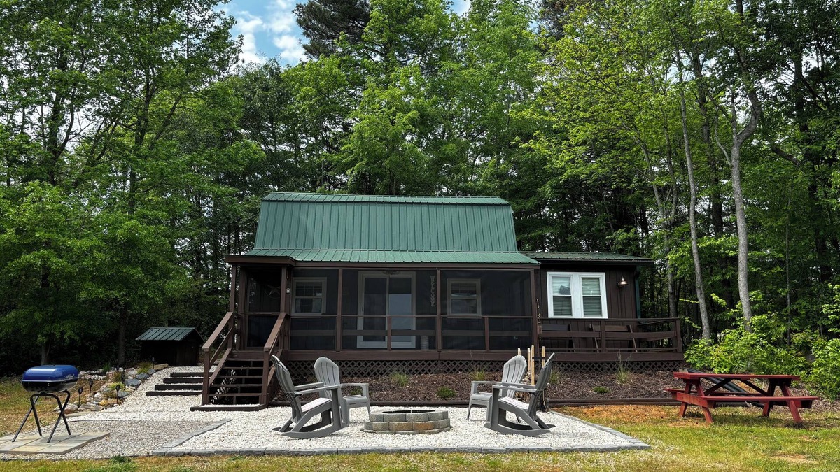 Polkton Cabin | Cozy cabin on 16.5 acres with a stocked fishing pond. Close to Charlotte.