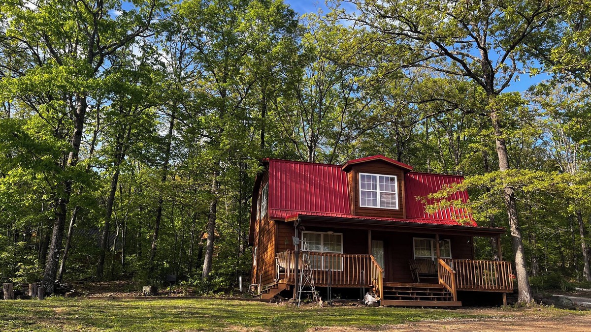 Winslow Cabin | Cozy cabin with beautiful view of the meadow from porch-access to pond & meadow