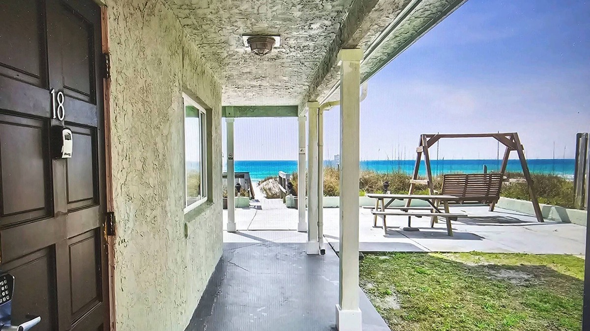 Silver Sands Beach Condo | Cozy condo, 1st floor, Beachside, just 28 steps to the sand in PCB, pool!