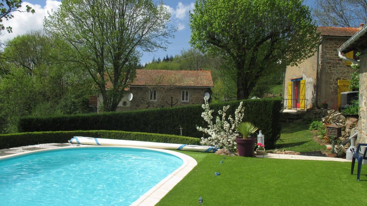 Arfeuilles Cottage | Cozy Cottage with Pool, Fireplace, and Scenic Mountain Views