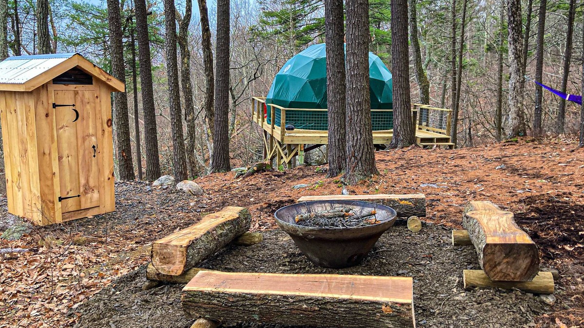 Wallkill House | Cozy Geo-Dome with AC on Private Wilderness Reserve in the Gunks