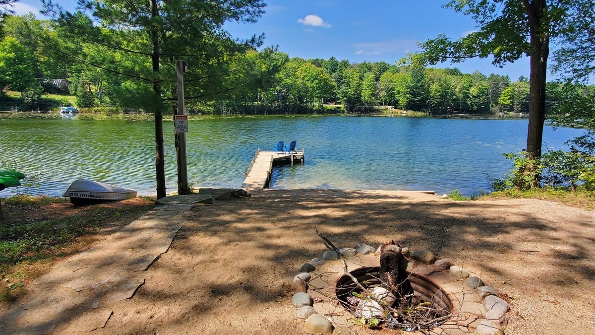 Kalkaska Cabin | Cozy lake front cabin on 6 private acres