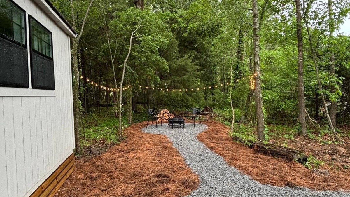 Columbus Cottage | Cozy little cottage tucked back into the woods