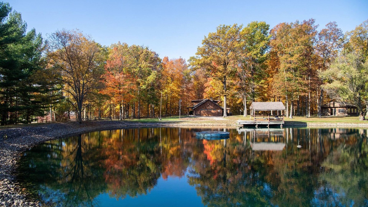 Dola Cabin | Cozy log cabin with pond nestled within 10 wooded acres. Accommodates up to 12!