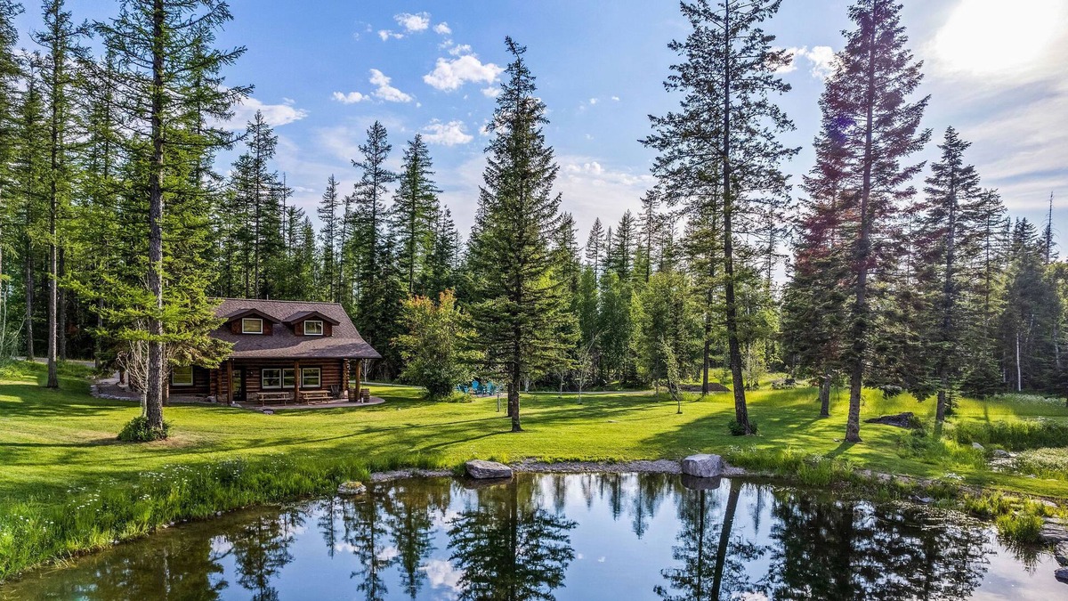 Bigfork Cabin | Cozy mountain cabin on a pond w/ firepit, close to great hiking and Glacier Park