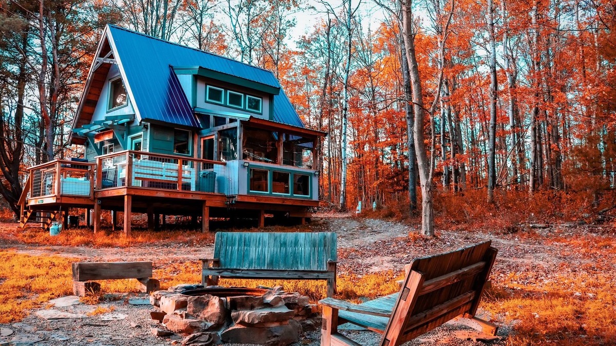 Corning Cabin | Cozy Off-grid Cabin within a private setting loaded with spa like amenities