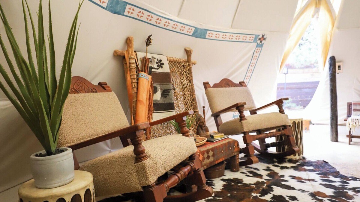 Nogal RV Rental | Cozy Oso Tipi a unique Glamping experience at El Mistico Ranch