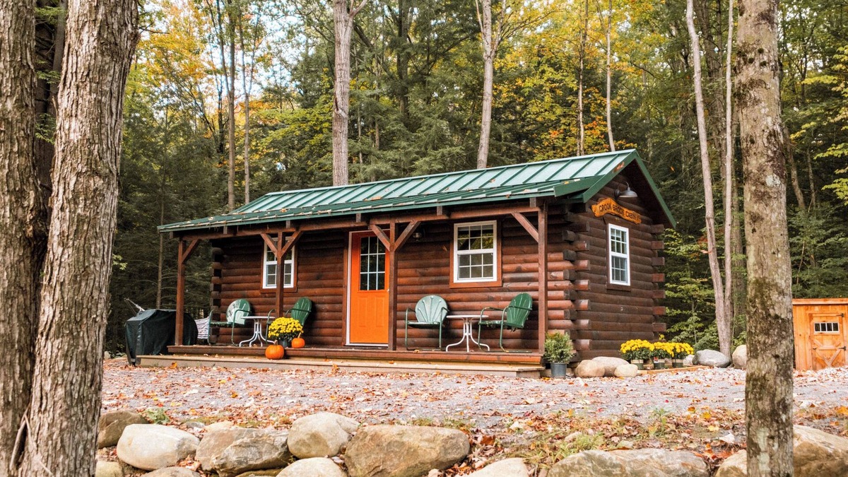Middle Grove Cabin | Cozy pond-view, vintage charm, nature trails, canoe, firepit, & pet-friendly fun—12 mi from Saratoga
