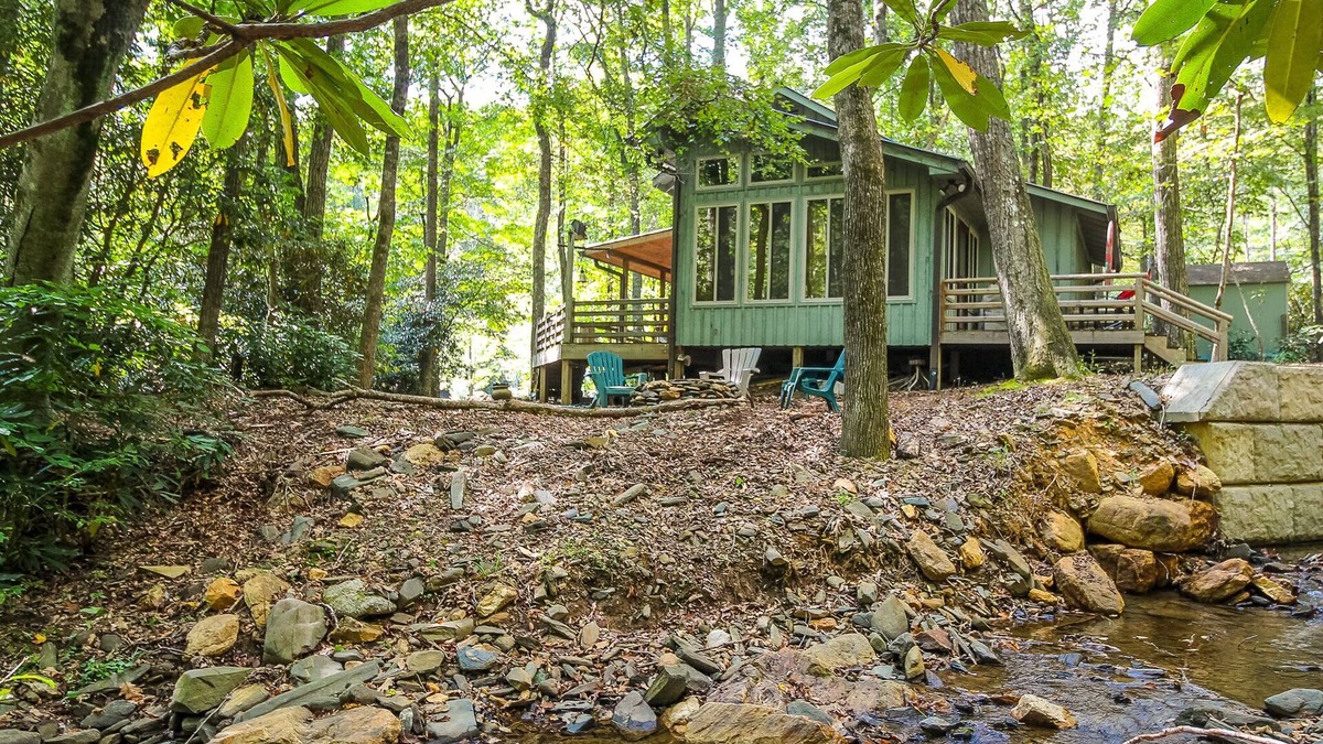 Todd Cabin | Cozy Up by the Fireplace This Fall in Your Mtn Retreat - Creekside Comfort