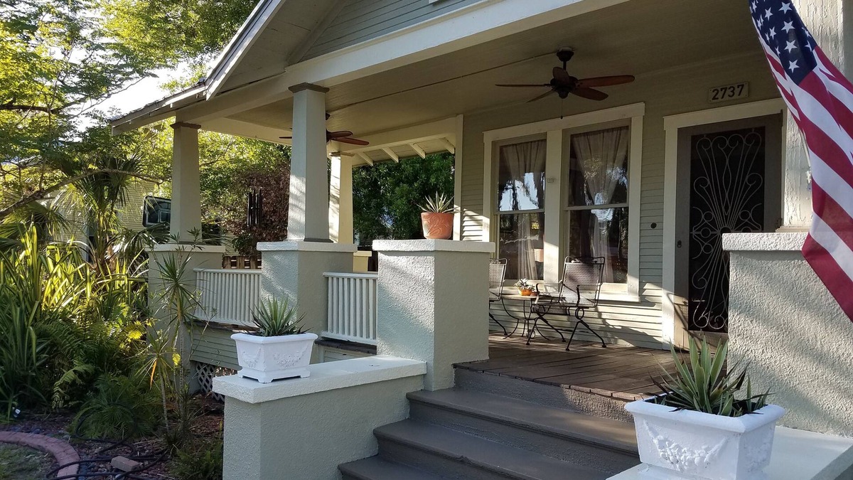 Dean Park Historic District House | Craftsman Bungalow Pool Home near Downtown Fort Myers River District