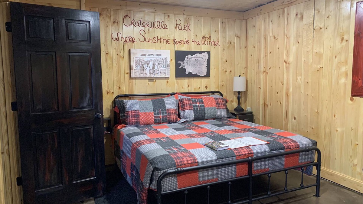 Cache Cabin | Craterville Park Cabin near Wichita Mountains Cache Medicine Park historic