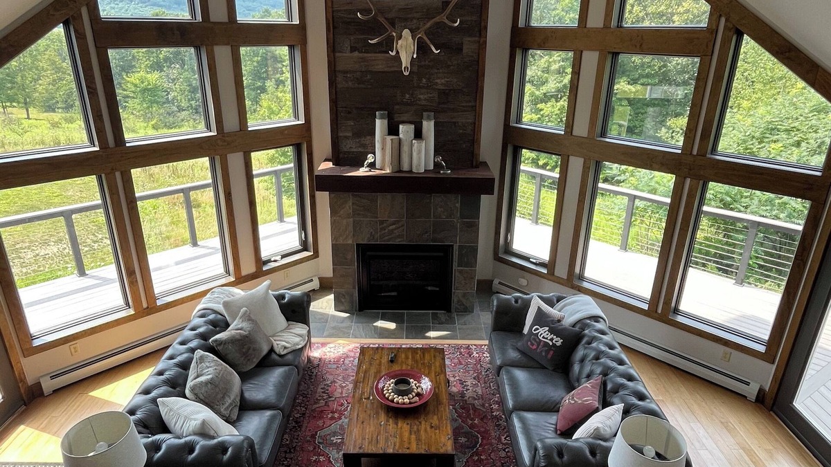 Great Valley Ski Chalet | Crazy spacious hillside ski chalet! WOW-views and expansive wraparound deck!