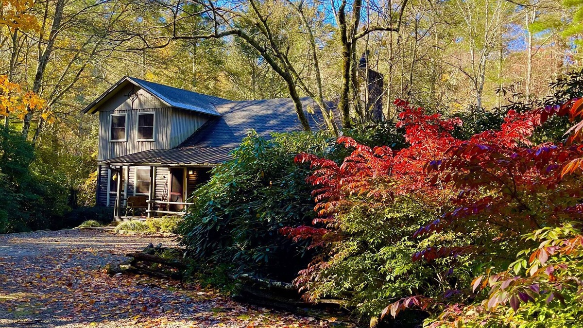 Highlands Cabin | Creek side log cabin in the woods.
