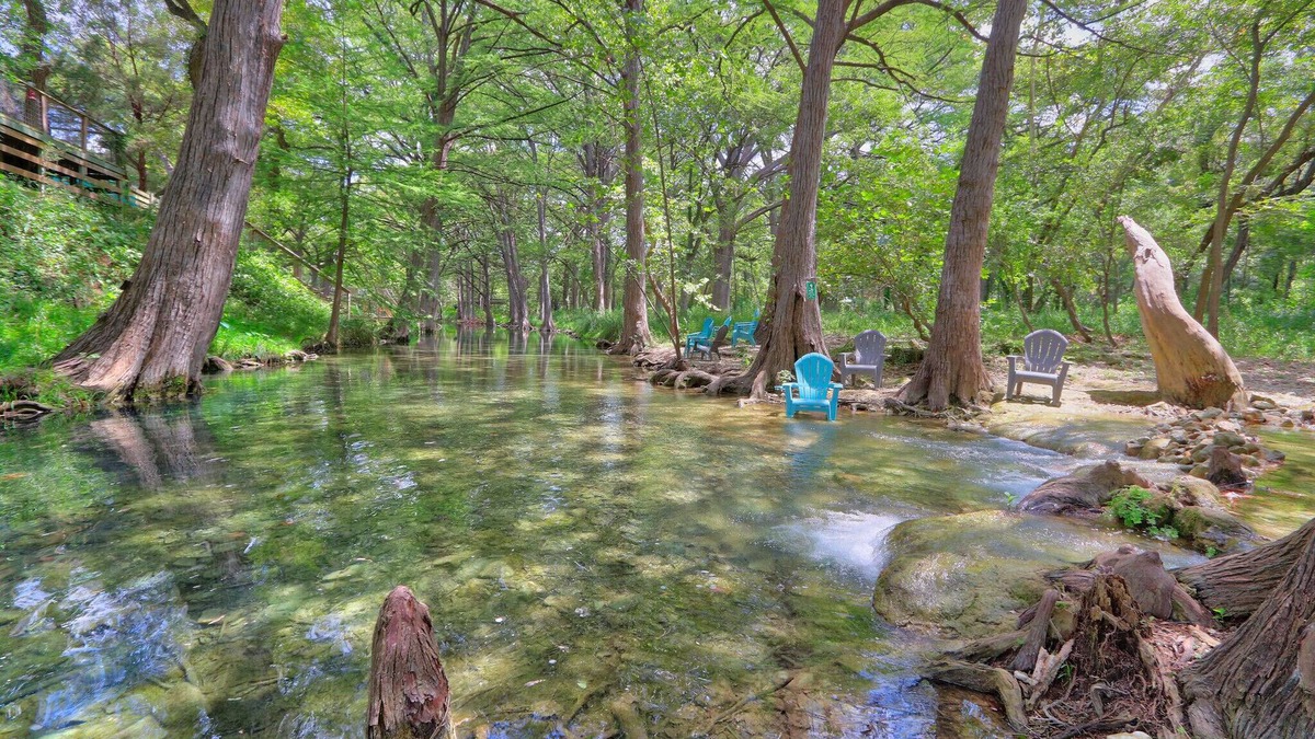 Wimberley Cottage | Creekside Cabins - The Texan | Studio Layout with Creek Access!