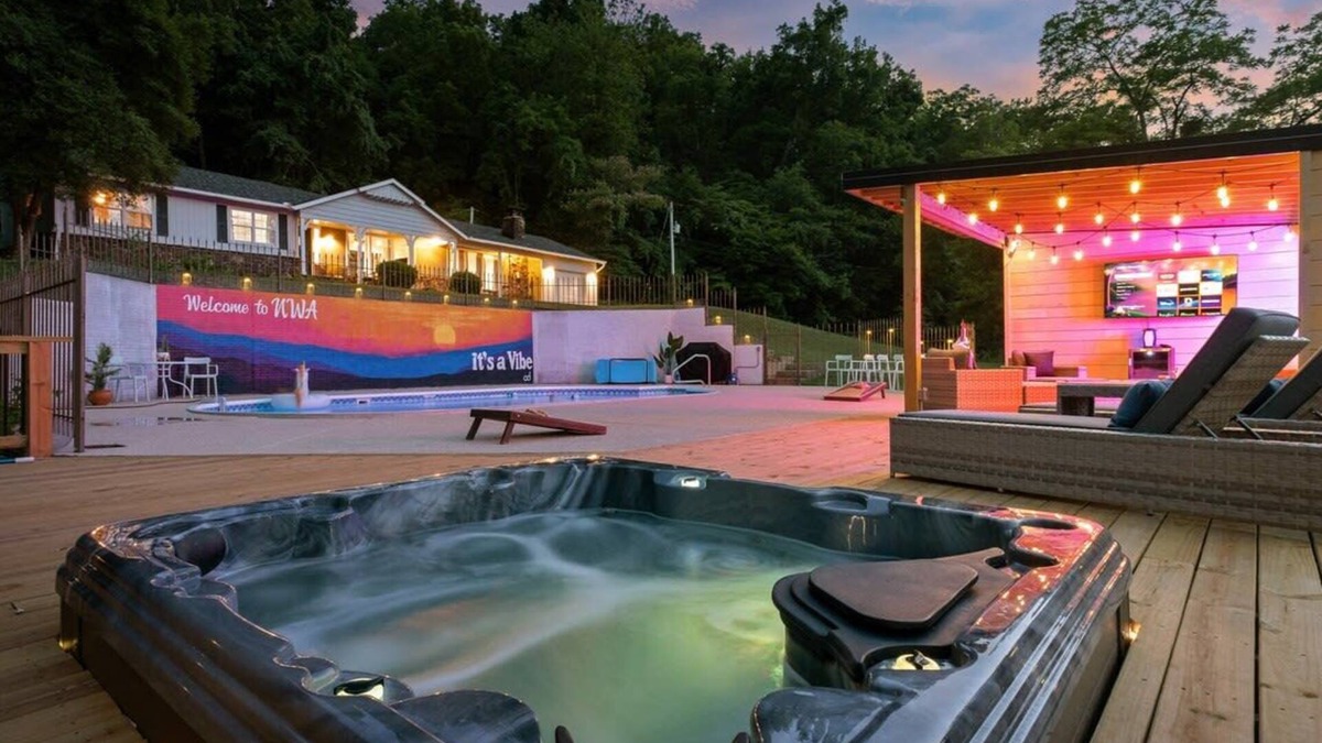 Rogers Cottage | Creekside Oasis - 5BR Retreat with Pool & Hot Tub