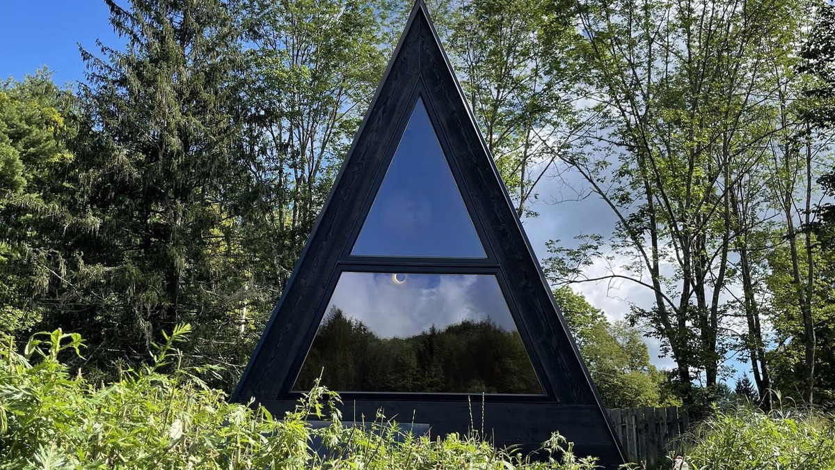 Davenport Cabin | Creekside of the moon modern A-frame camp