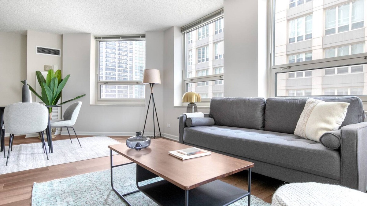Rush and Division Apartment | Crisp River North 1BR w/Gym, Pool, nr. Oak Street Beach, by Blueground