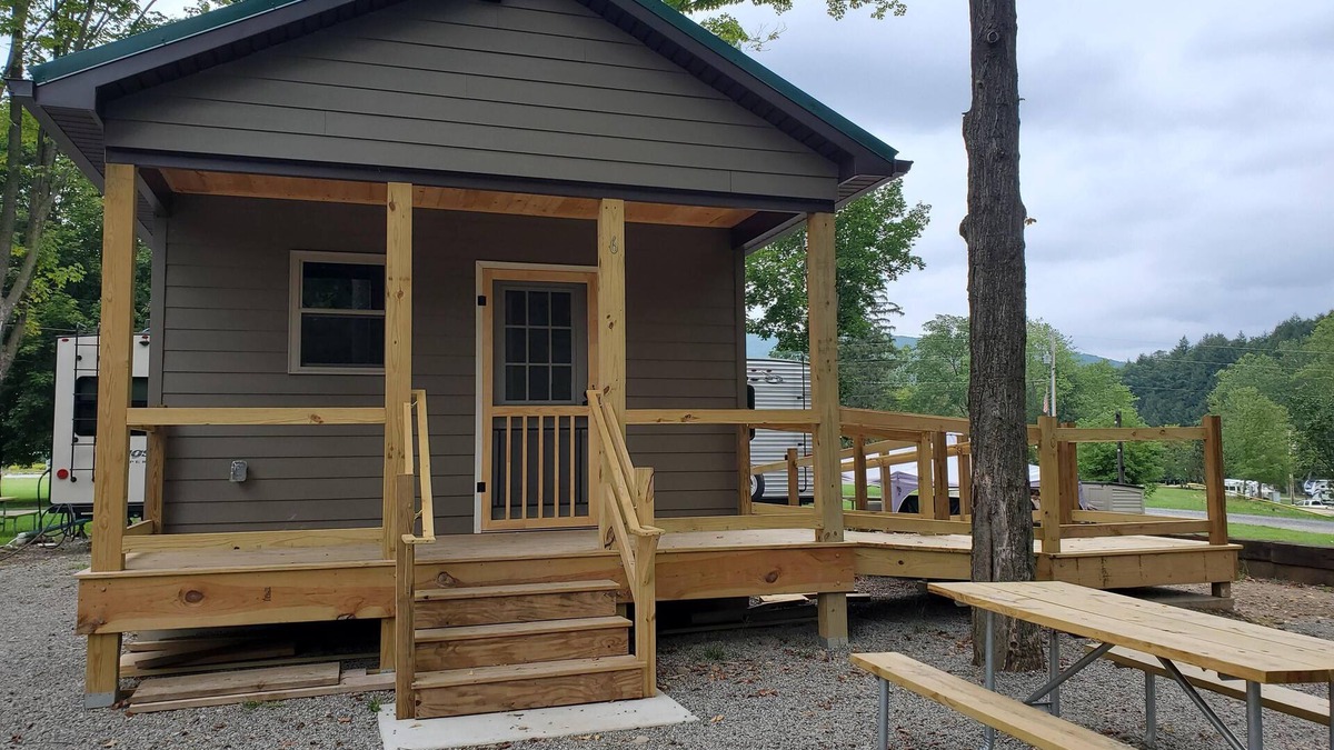 Gaines Cabin | Crooked Creek Cabin 6 - Cabin Six: Handicap accessible cabin nestled in the PA Wilds with modern amenities and Pine Creek access for all to enjoy.