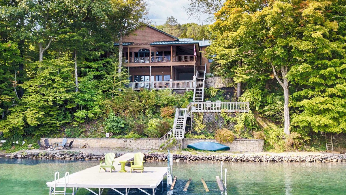 Town of Jerusalem House | Crooked Lake Lodge: A Lakefront Adirondack Style Home w/Hot Tub